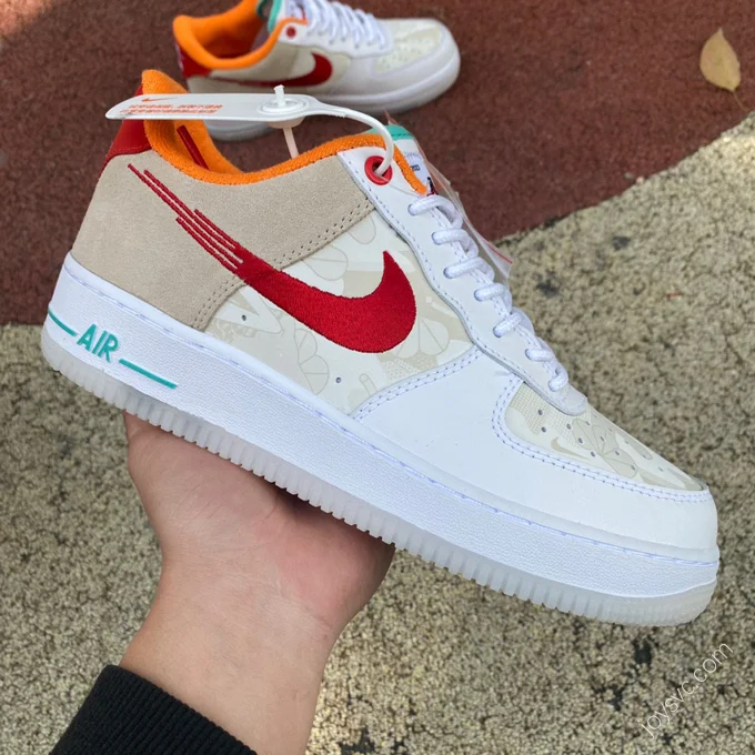 Nike Air Force 1 Orange White FD4205-1