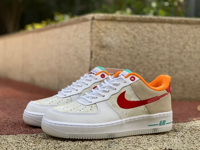 Nike Air Force 1 Orange White FD4205-1