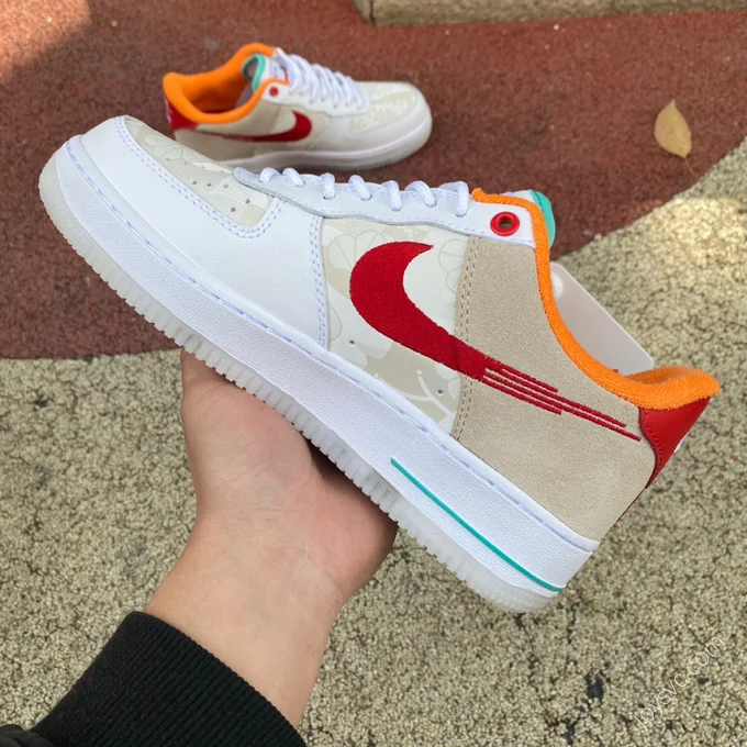 Nike Air Force 1 Orange White FD4205-1