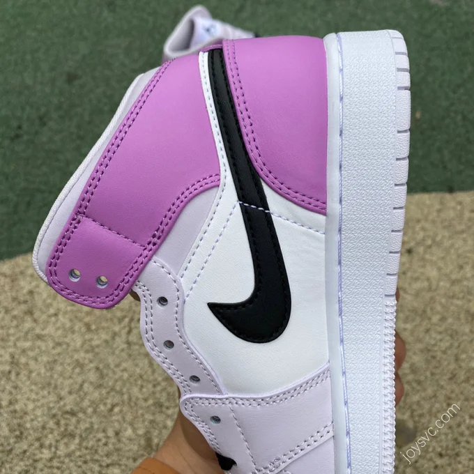 Air Jordan 1 Mid GS White Pink Purple Sneakers DQ8423-501