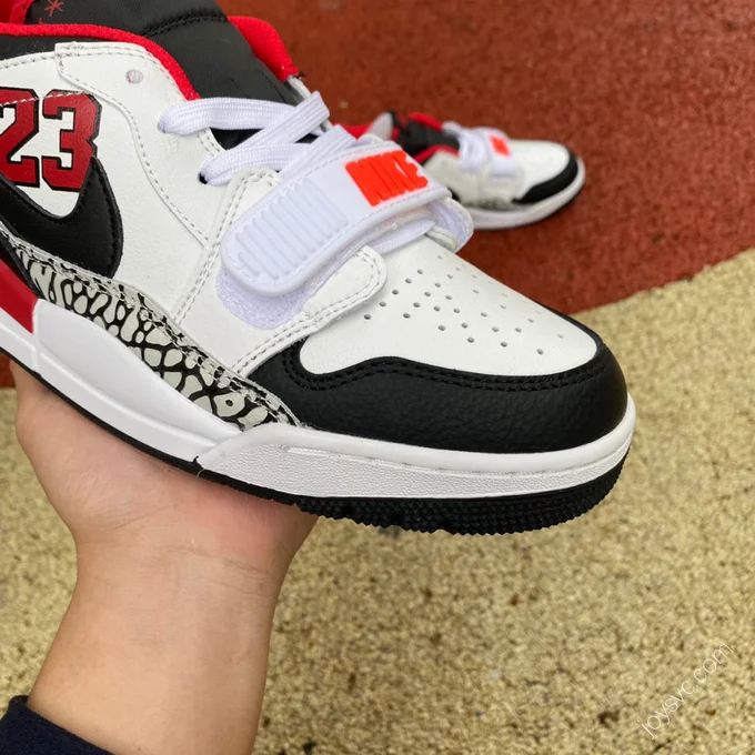 Air Jordan Legacy 312 White Black Red 23 Logo Low Low-Top Sneaker FJ7221-101