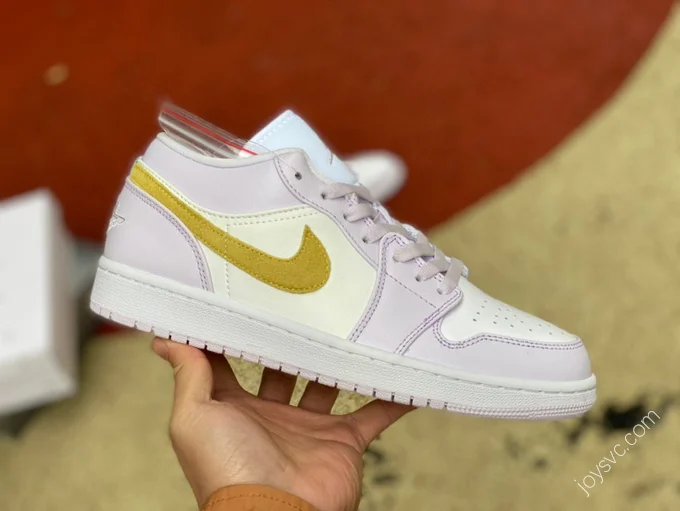 Air Jordan 1 Low White Purple Sneakers DC0774-501