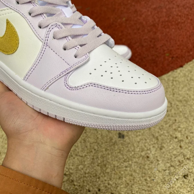 Air Jordan 1 Low White Purple Sneakers DC0774-501