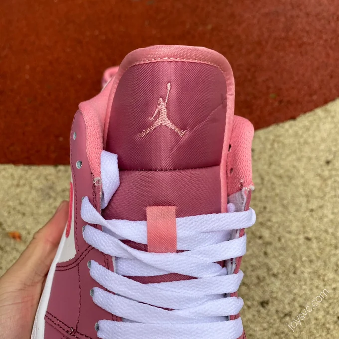 Air Jordan 1 White Pink Low Sneakers 553560-616