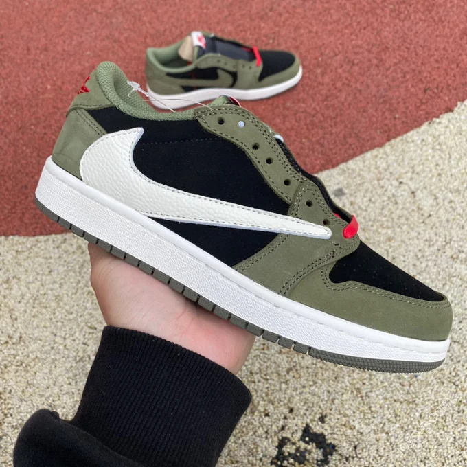 Travis Scott x Air Jordan 1 Low Black Green CQ4277-008