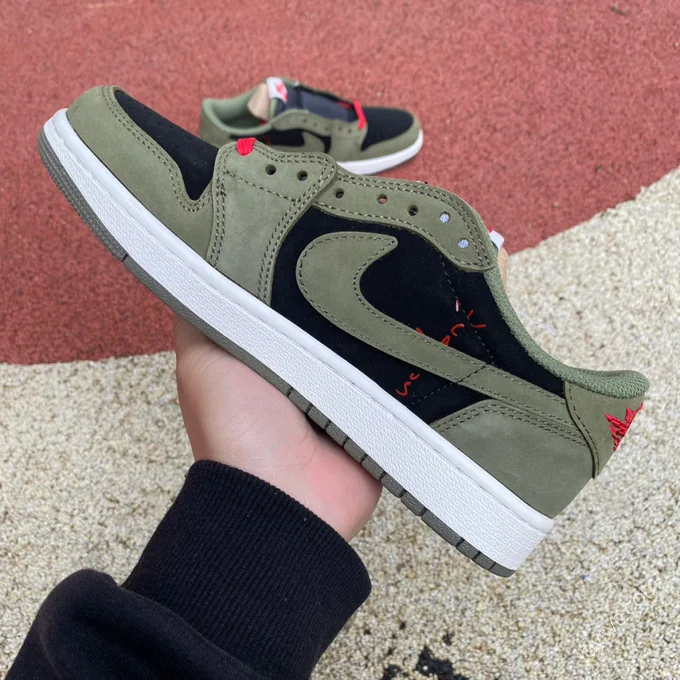 Travis Scott x Air Jordan 1 Low Black Green CQ4277-008