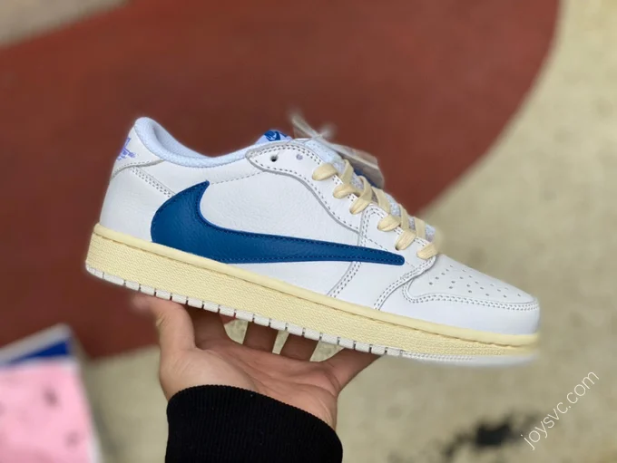 Travis Scott x Air Jordan 1 Low White Blue DO7097-100