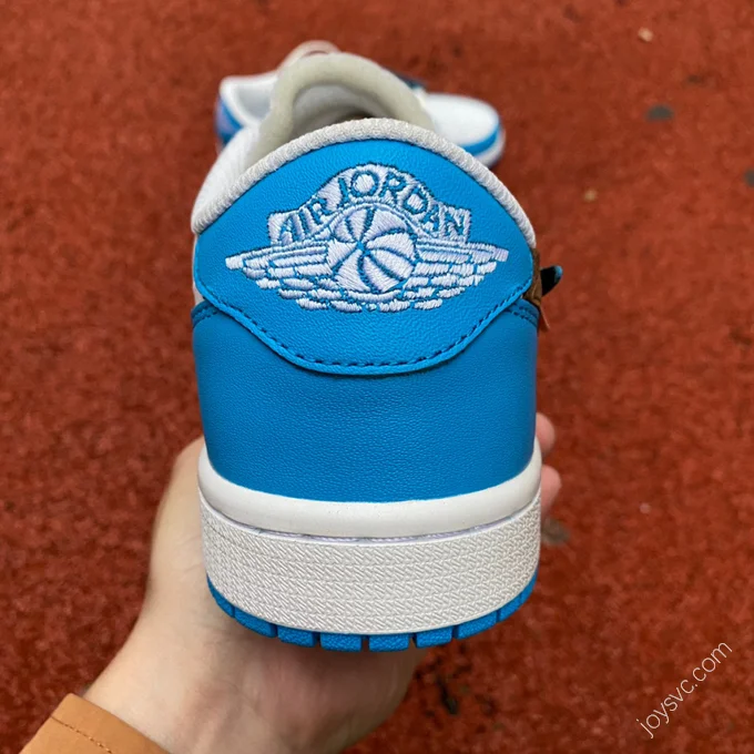 Air Jordan 1 x OFF-WHITE North Carolina Blue Low Sneakers AQ0818-148