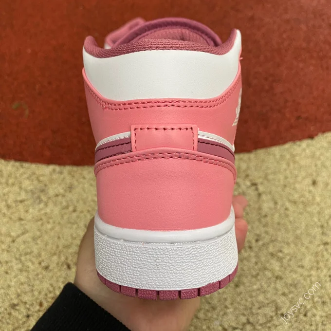 Air Jordan 1 Mid GS Pink White Sneakers DQ8423-616