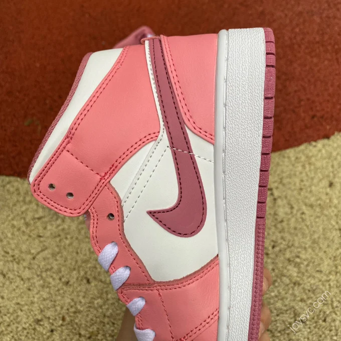 Air Jordan 1 Mid GS Pink White Sneakers DQ8423-616