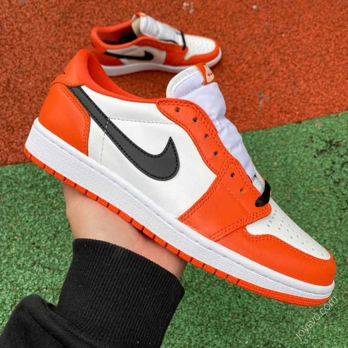 Air Jordan 1 Low White Orange Sneakers CZ0790-801