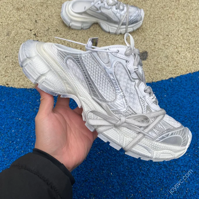 Balenciaga 3XL Mule Silver White