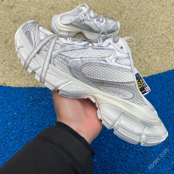 Balenciaga 3XL Mule Silver White