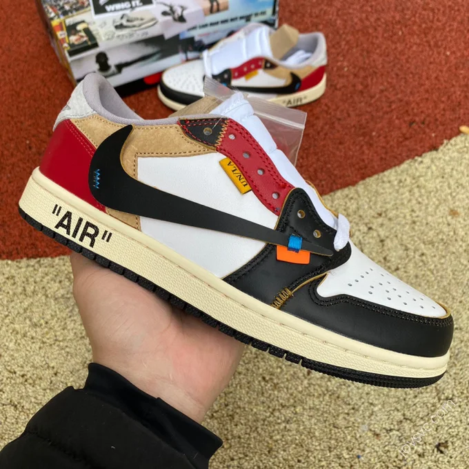 Air Jordan 1 x OFF-WHITE Black Toe Low Sneakers CZ0790-107