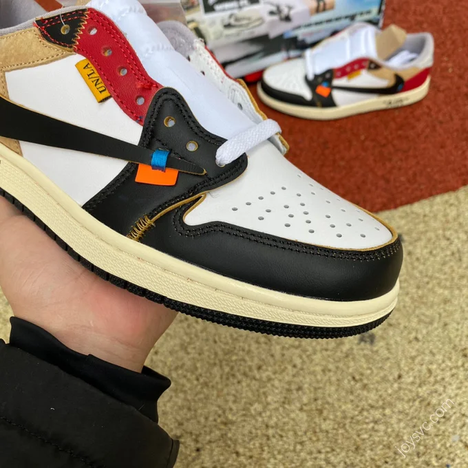 Air Jordan 1 x OFF-WHITE Black Toe Low Sneakers CZ0790-107