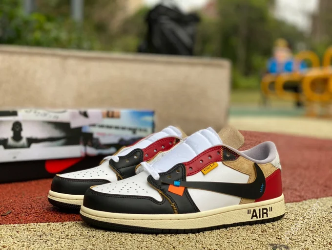 Air Jordan 1 x OFF-WHITE Black Toe Low Sneakers CZ0790-107