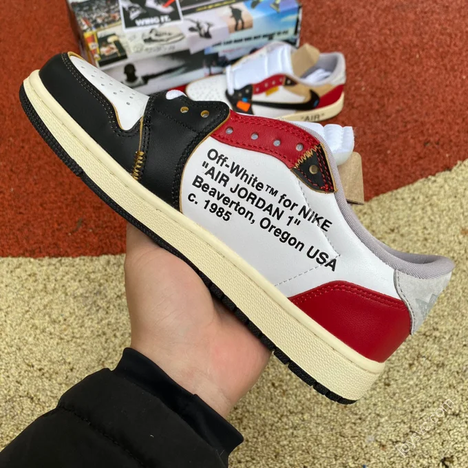 Air Jordan 1 x OFF-WHITE Black Toe Low Sneakers CZ0790-107