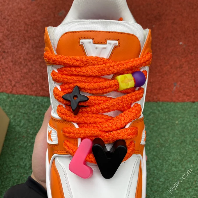 LOUIS VUITTON Trainer Maxi White Orange