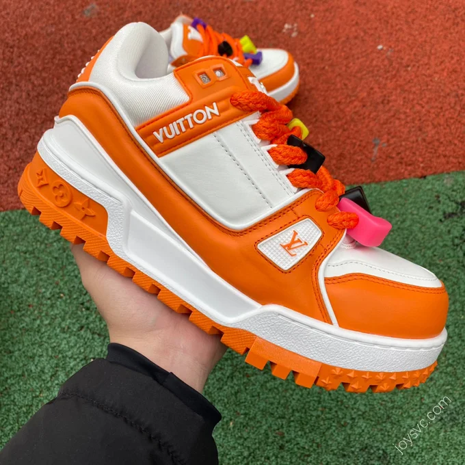 LOUIS VUITTON Trainer Maxi White Orange