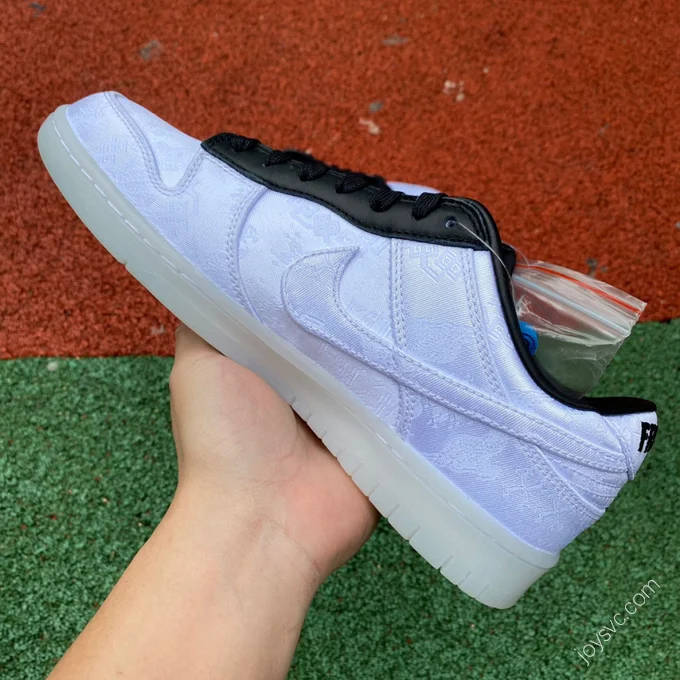 CLOT x fragment design x Nike Dunk Low White Silk FN0315-110