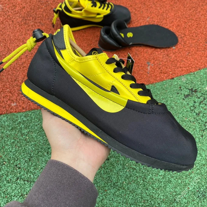 CLOT x Nike Cortez Black Yellow DZ3239-001