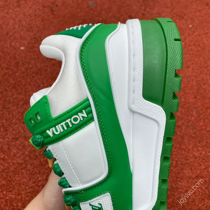 LOUIS VUITTON Trainer Maxi White Green