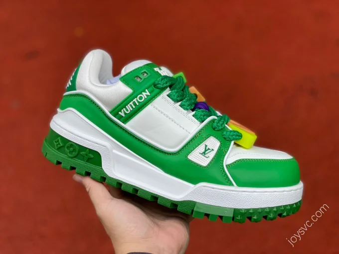 LOUIS VUITTON Trainer Maxi White Green