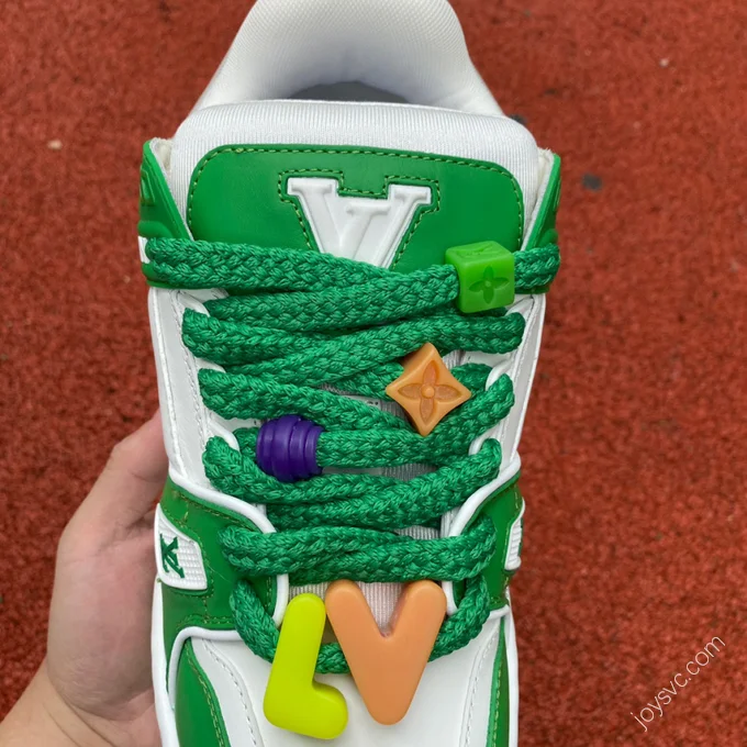 LOUIS VUITTON Trainer Maxi White Green