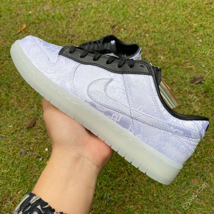 CLOT x fragment design x Nike Dunk Low White Silk FN0315-110