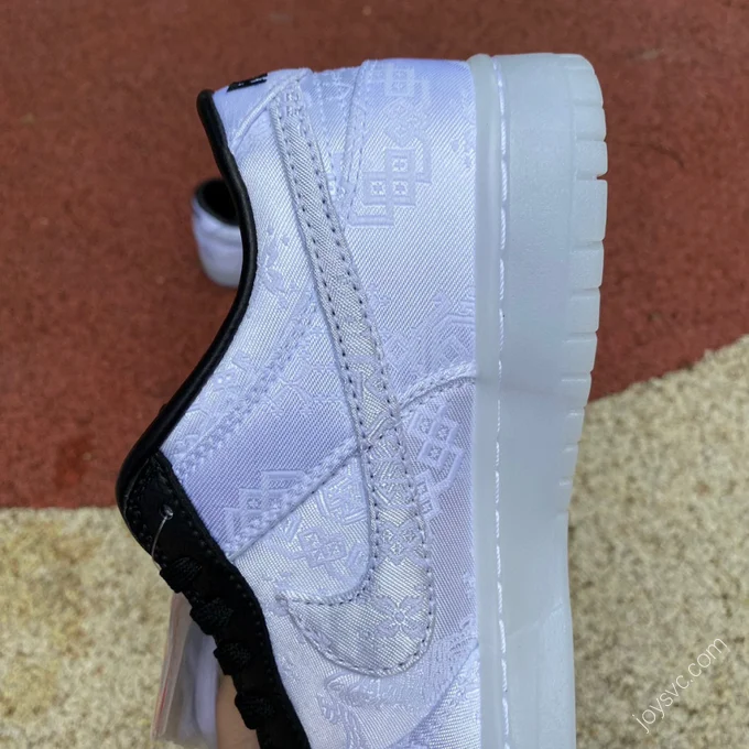 CLOT x fragment design x Nike Dunk Low White Silk FN0315-110