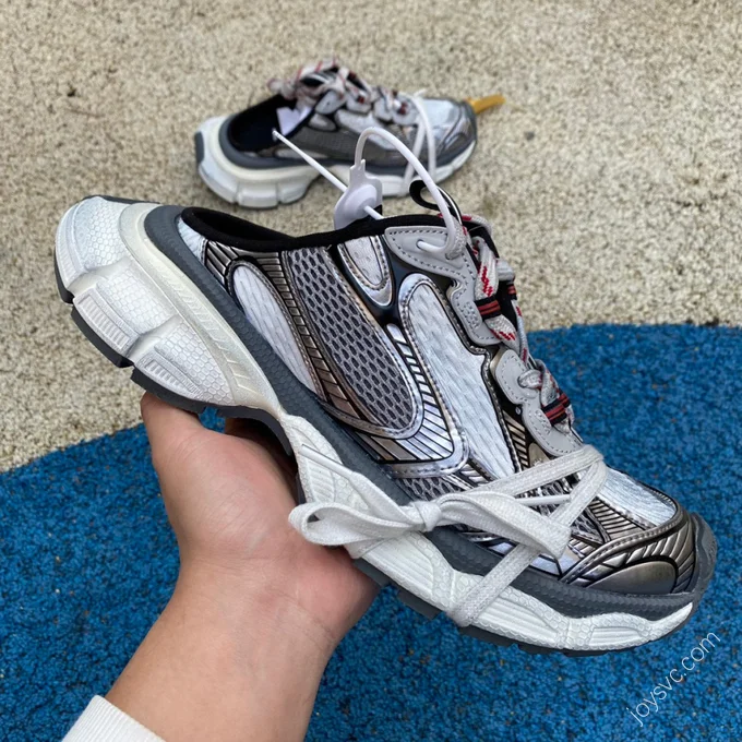 Balenciaga 3XL Mule Silver White