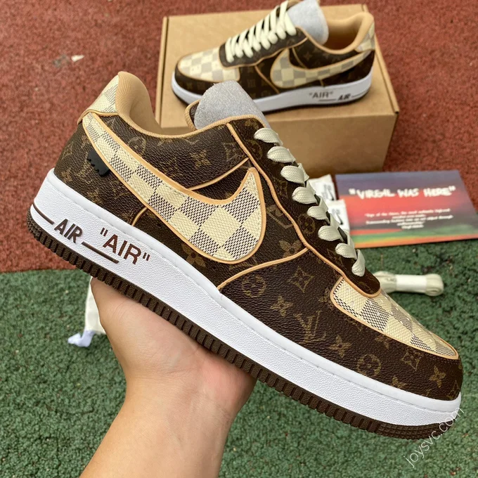 Louis Vuitton x Nike Air Force 1 Brown