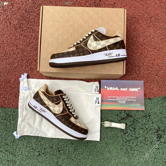 Louis Vuitton x Nike Air Force 1 Brown