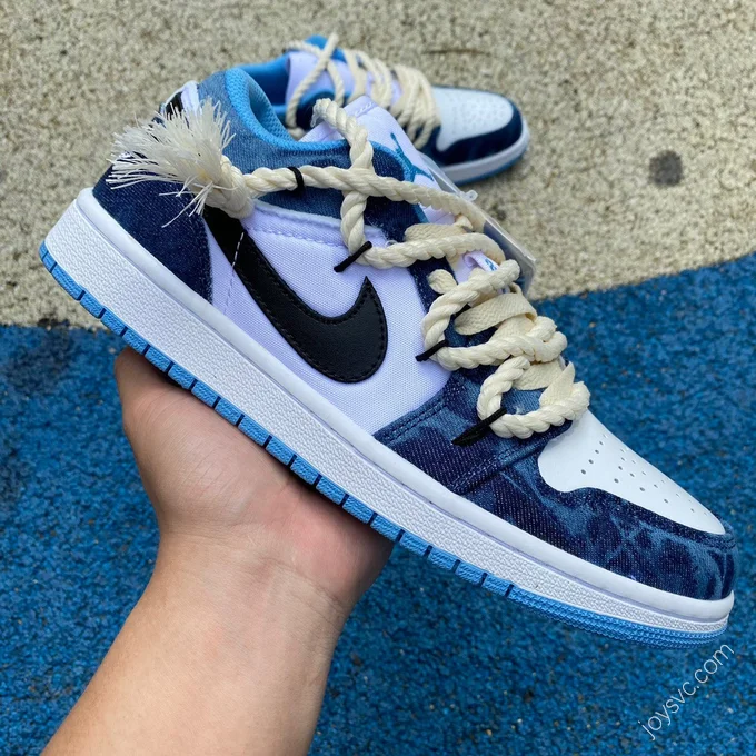 Air Jordan 1 Low White Blue Sneakers DM8947-100