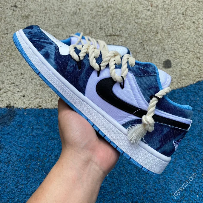 Air Jordan 1 Low White Blue Sneakers DM8947-100