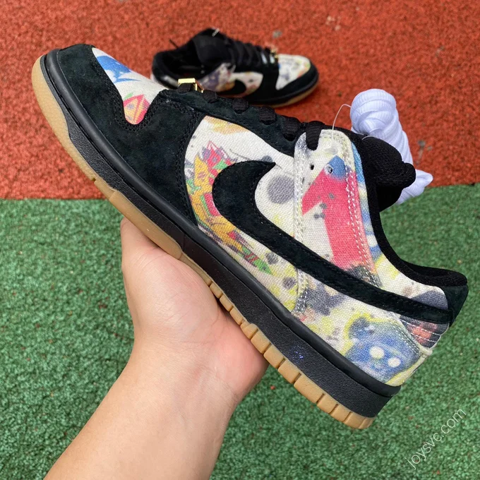 Nike Dunk x Supreme Black Multicolor Collaboration FD8788-001