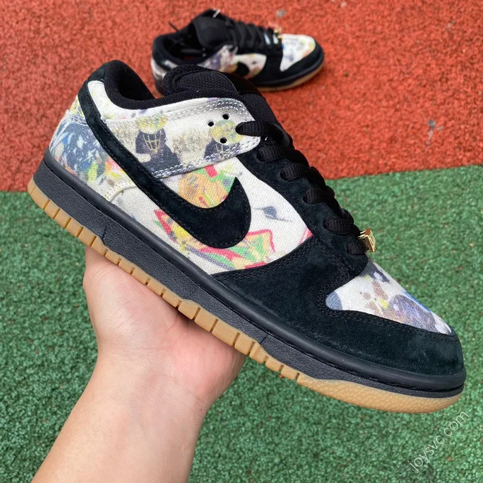 Nike Dunk x Supreme Black Multicolor Collaboration FD8788-001