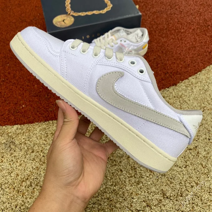 Union LA x Air Jordan 1 KO Low White Grey Sneakers DO8912-101