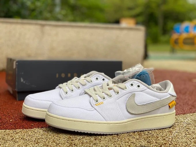 Union LA x Air Jordan 1 KO Low White Grey Sneakers DO8912-101