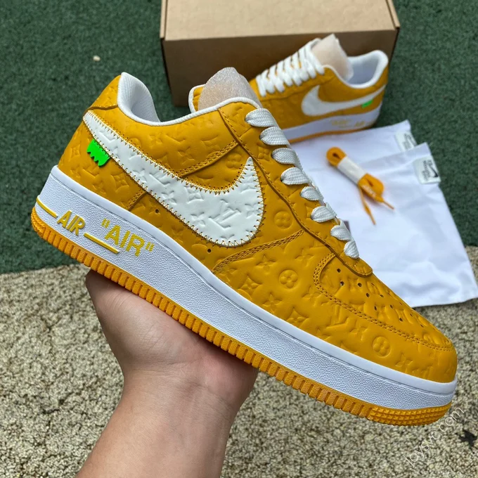 Louis Vuitton x Nike Air Force 1 Yellow