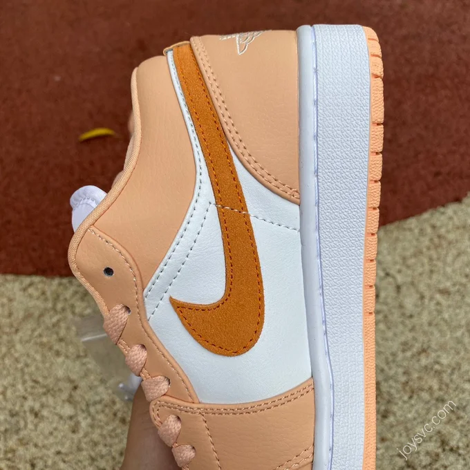 Air Jordan 1 Low White Pink Orange Sneakers DC0774-801