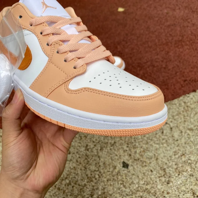 Air Jordan 1 Low White Pink Orange Sneakers DC0774-801