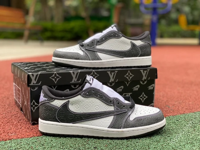 Travis Scott x Air Jordan 1 Low x Louis Vuitton Sneakers