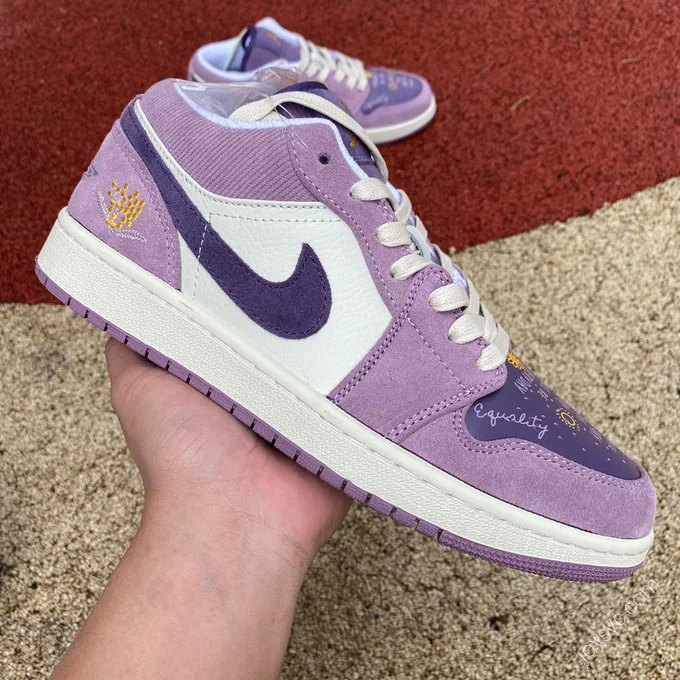 Air Jordan 1 Low Kuromi Purple Women's Low-Top Sneaker DR8057-500