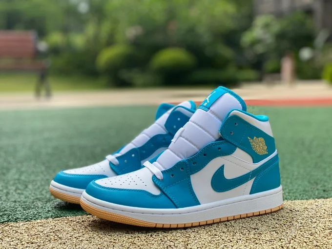 Air Jordan 1 Mid Blue White Sneakers DQ8426-400