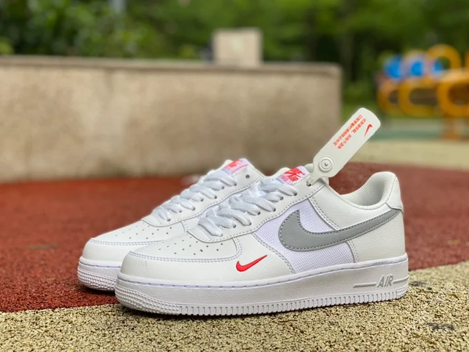 Nike Air Force 1 Low White/Grey/Red Swoosh FD9772-100