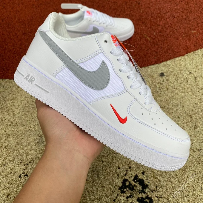 Nike Air Force 1 Low White/Grey/Red Swoosh FD9772-100