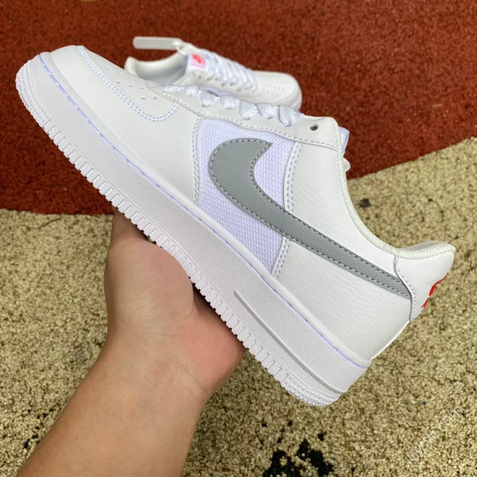 Nike Air Force 1 Low White/Grey/Red Swoosh FD9772-100