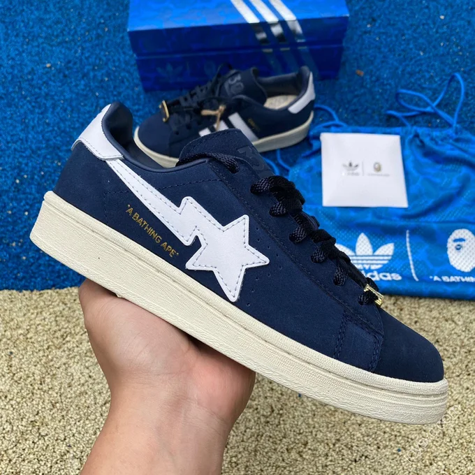 A BATHING APE x Adidas Campus 80S Blue ID4770