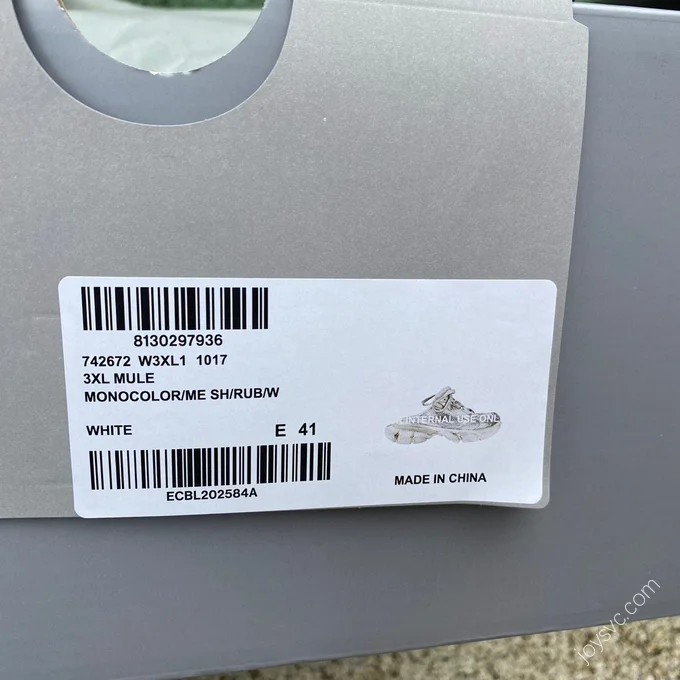 Balenciaga 3XL Mule Silver White